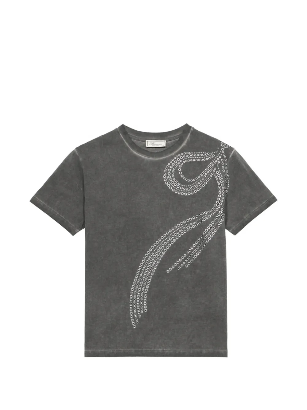 Blumarine stud-embellished eyelet T-shirt