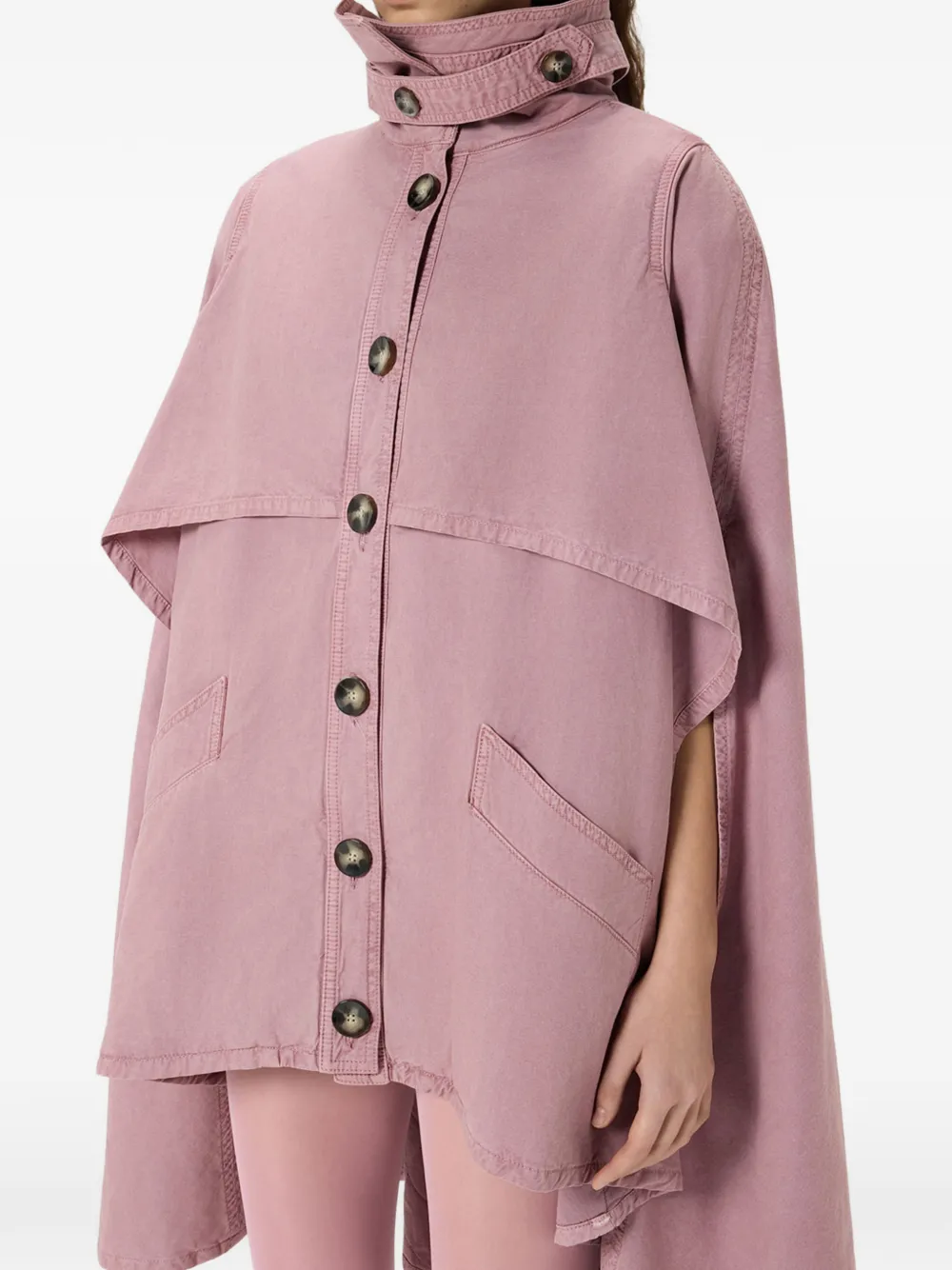 Blumarine Asymmetrische canvas cape Roze