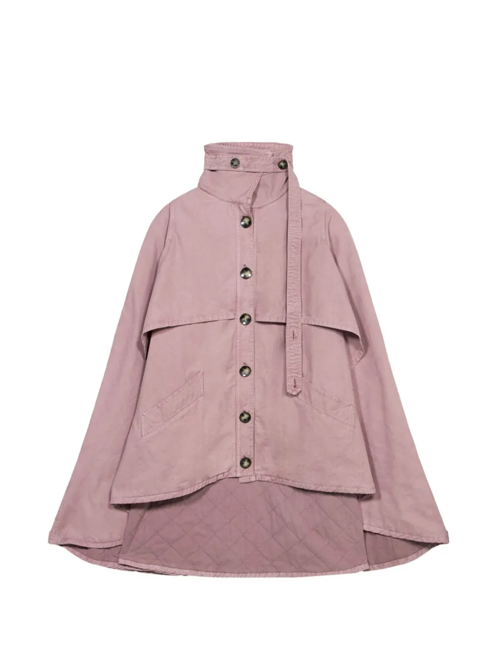 Blumarine asymmetric canvas cape