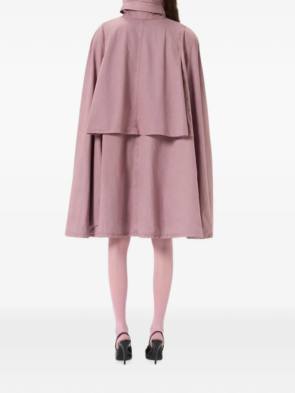 Blumarine Asymmetrische canvas cape Roze
