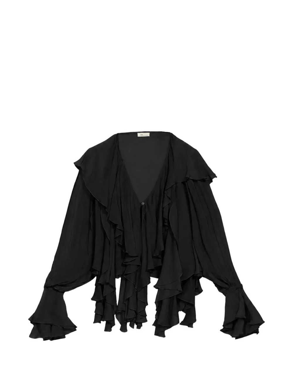 Blumarine Blusa con ruches - Nero