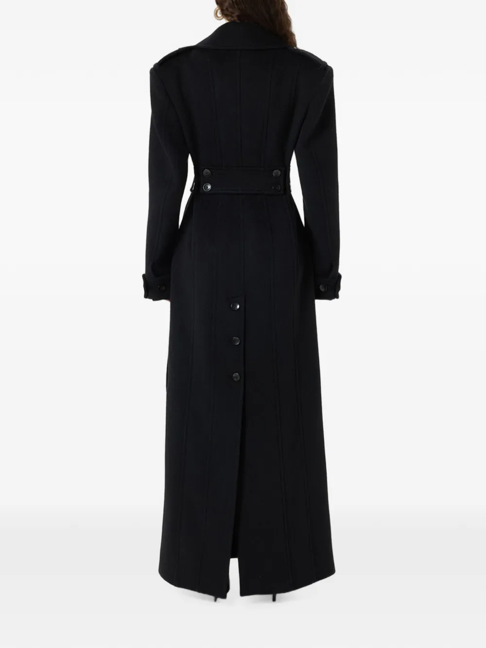 Blumarine Jas met ceintuur en knopen Zwart