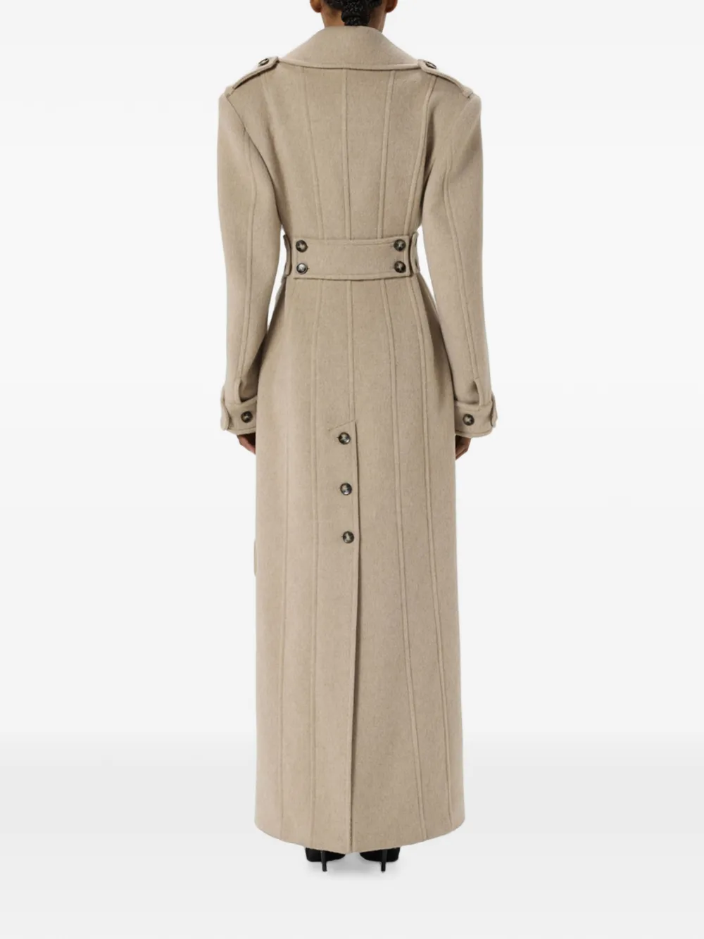 Blumarine Mantel met ceintuur Beige