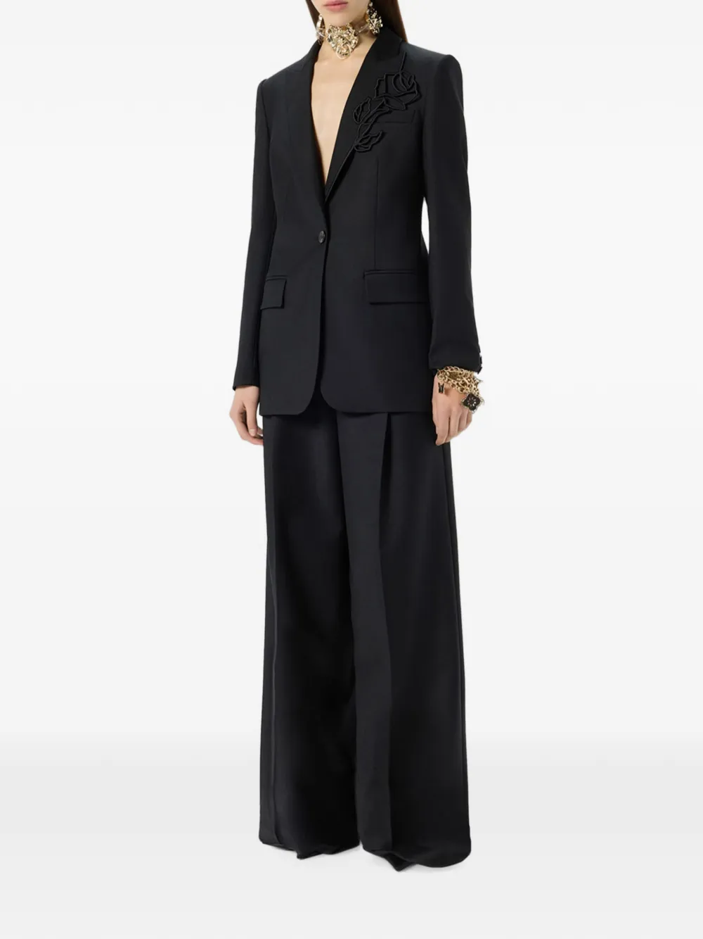 Blumarine Palazzo plooibroek Zwart