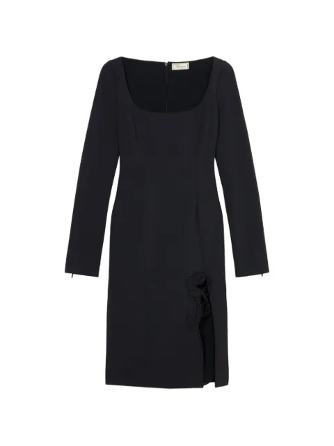 Blumarine vestido midi Cady con rosas bordadas