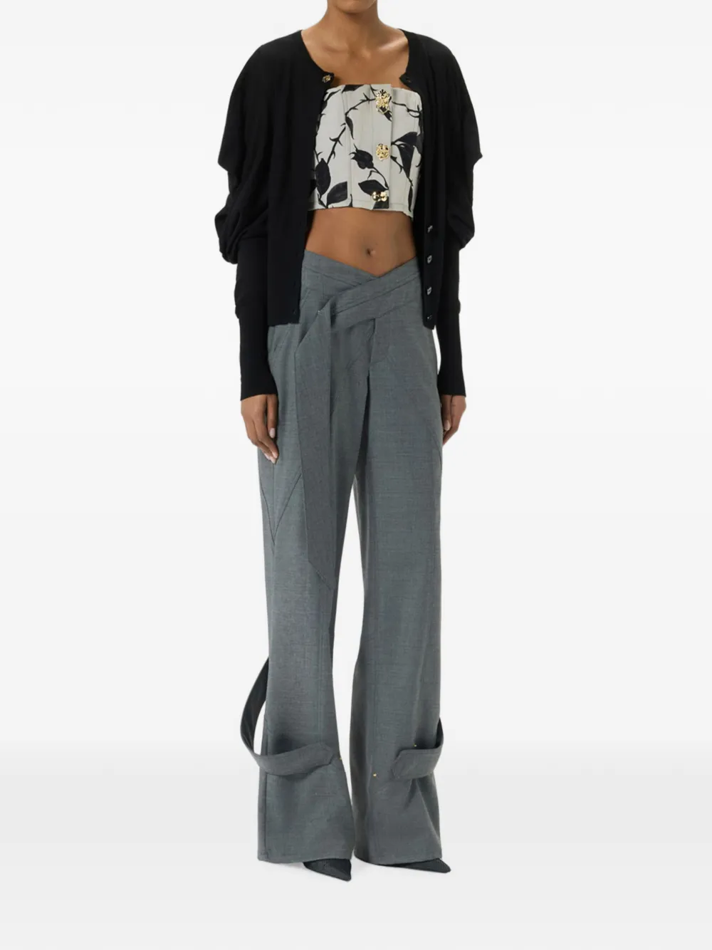 Blumarine Vest met pofmouwen Zwart