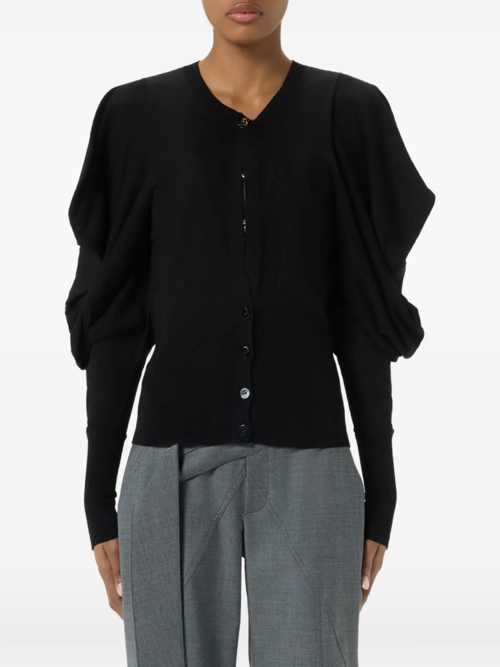 Blumarine Vest met pofmouwen Zwart