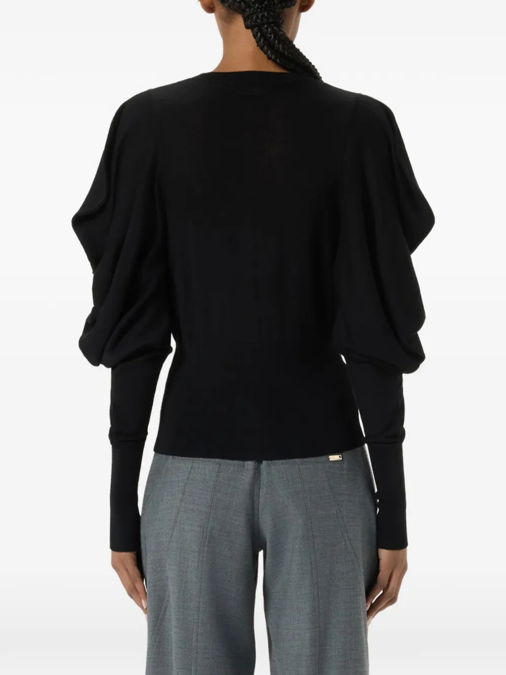Blumarine Vest met pofmouwen Zwart