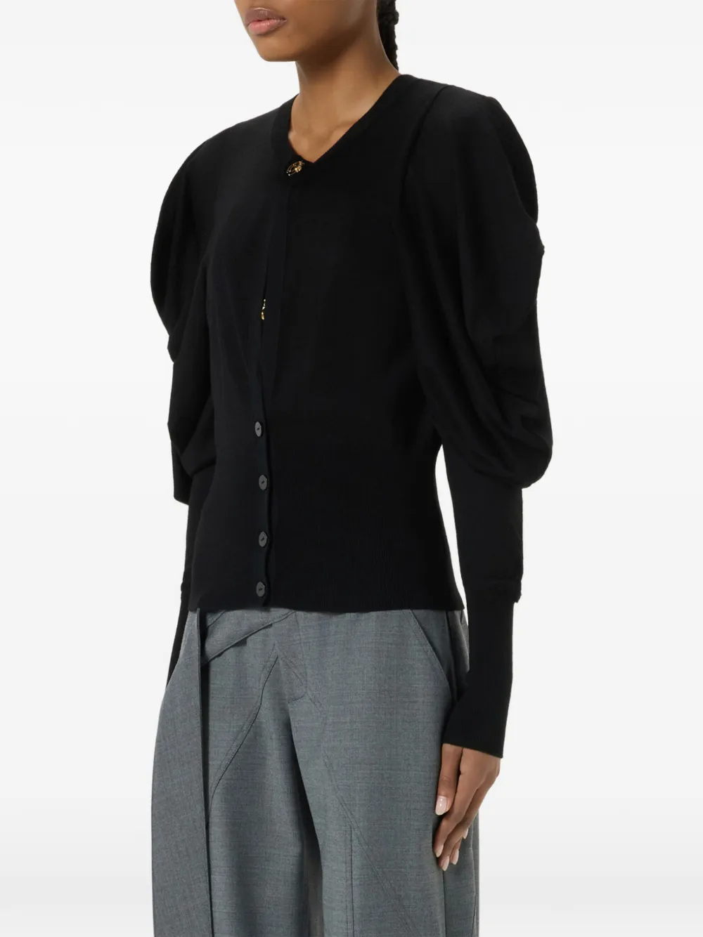 Blumarine Vest met pofmouwen Zwart