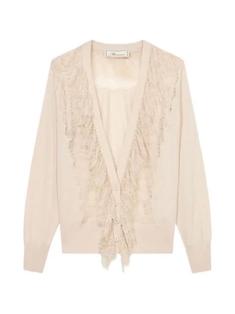 Blumarine cárdigan con ribete de encaje