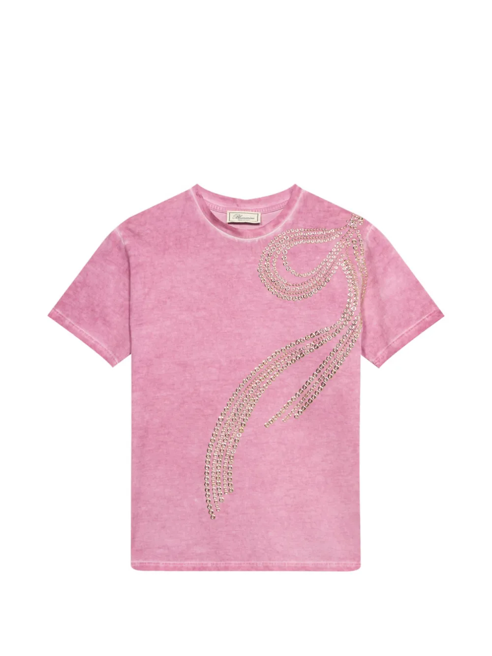 Blumarine embellished eyelet-detail T-shirt
