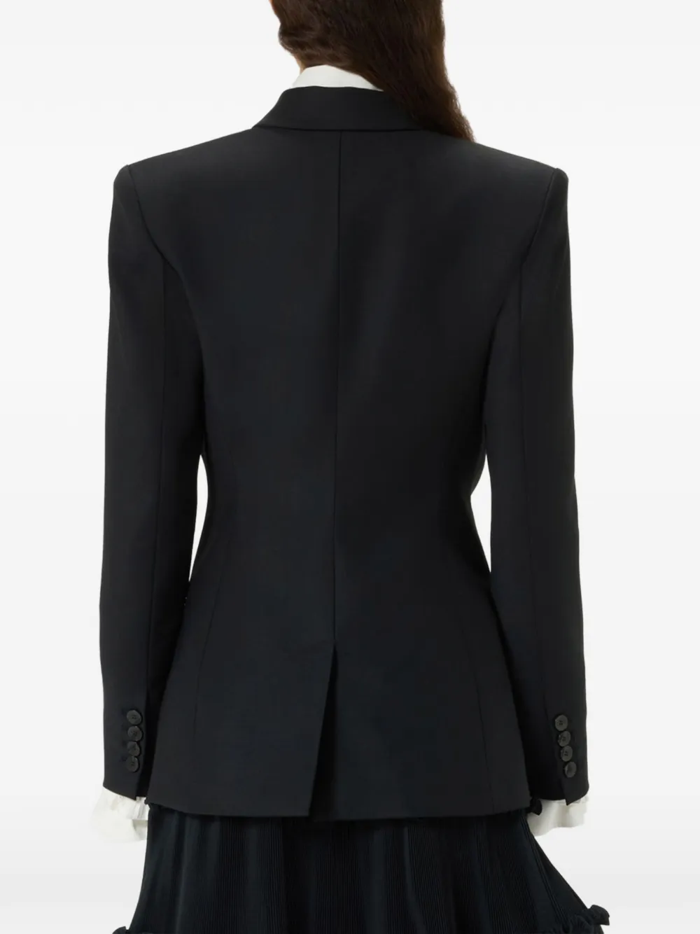 Blumarine Geplooide blazer verfraaid met rozen Zwart
