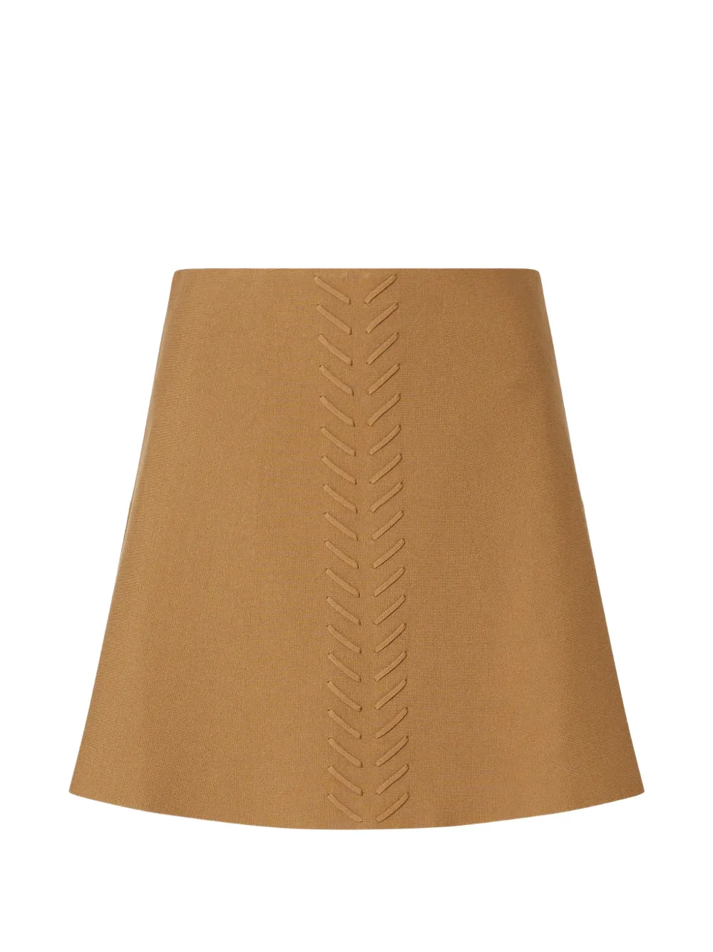 LIU JO knit mini skirt with braided details - Toni neutri
