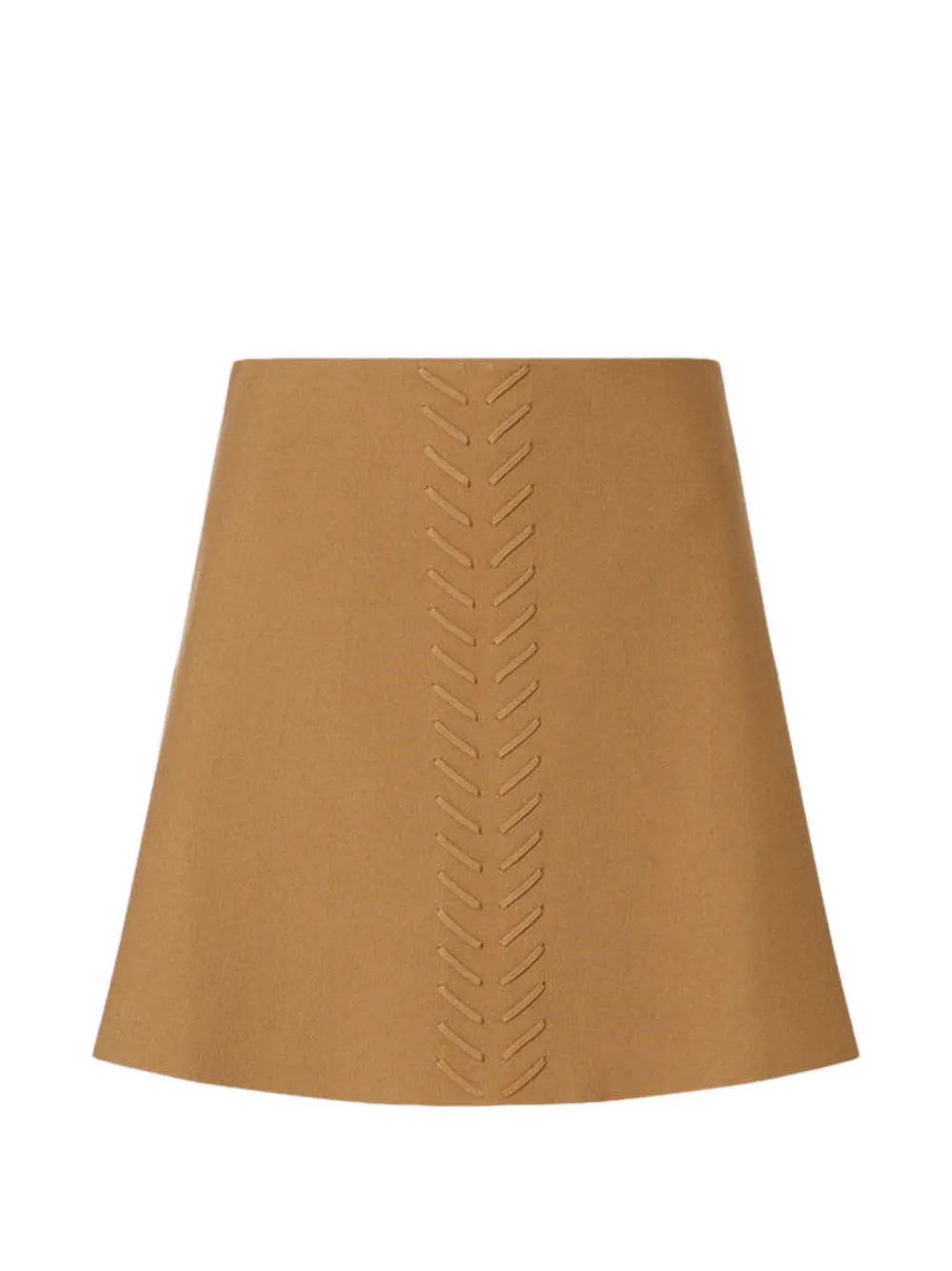 LIU JO knit mini skirt with braided details - Toni neutri