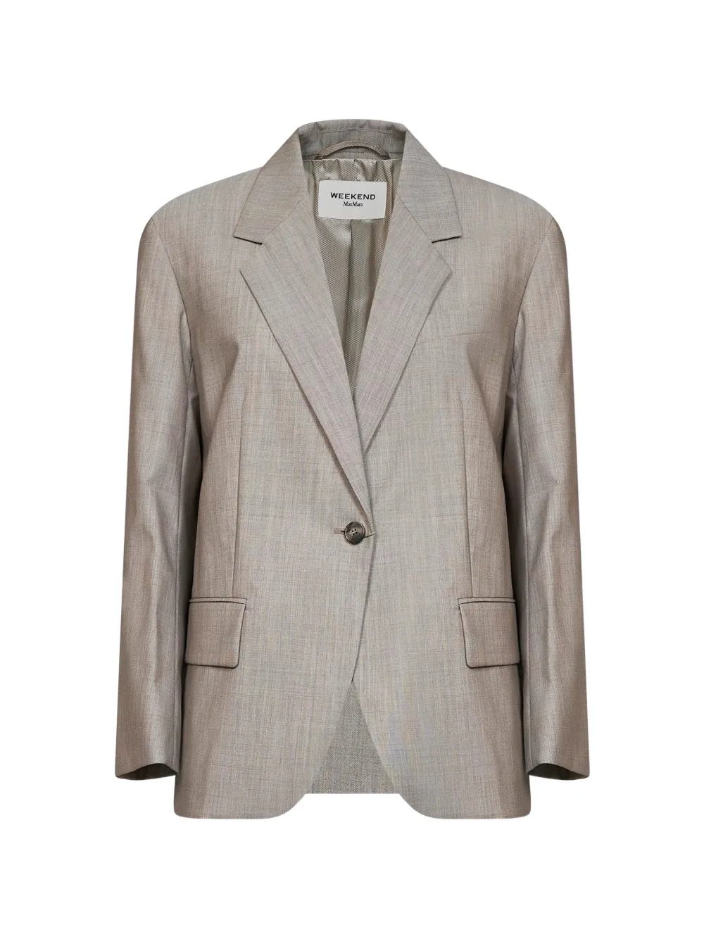 Weekend Max Mara single-breasted virgin wool blazer - Toni neutri