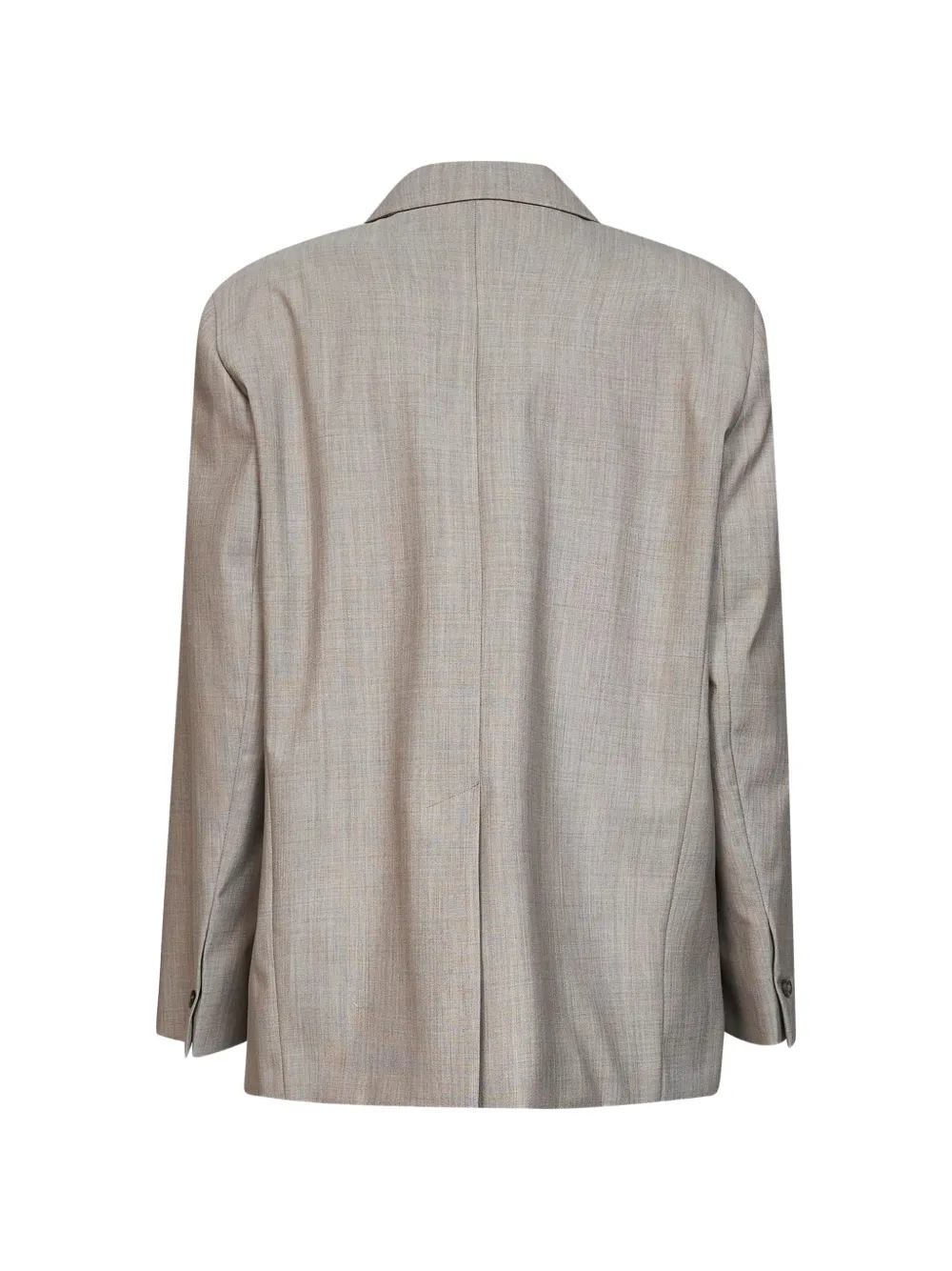 Weekend Max Mara Wollen blazer met enkele rij knopen Beige