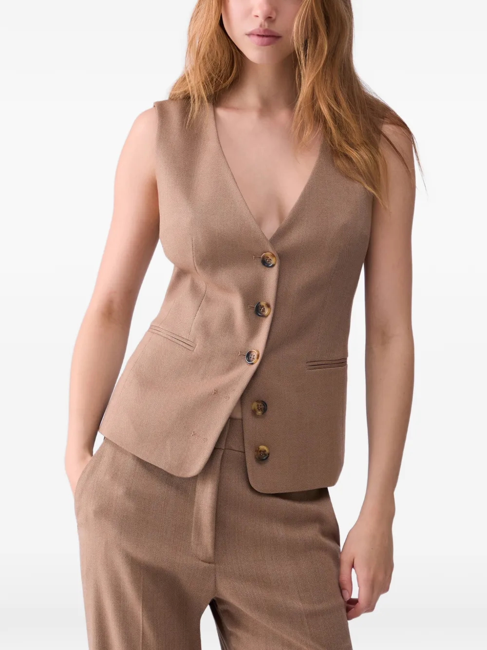 LIU JO Bodywarmer met houtje-touwtje-detail Beige