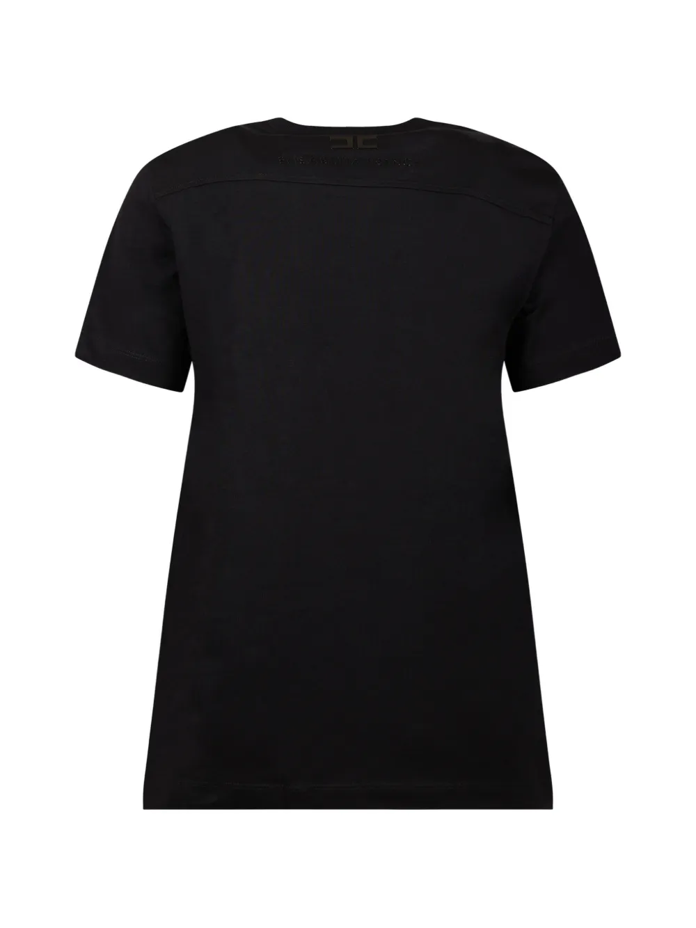Elisabetta Franchi T-shirt met schakelketting en reliëf Zwart