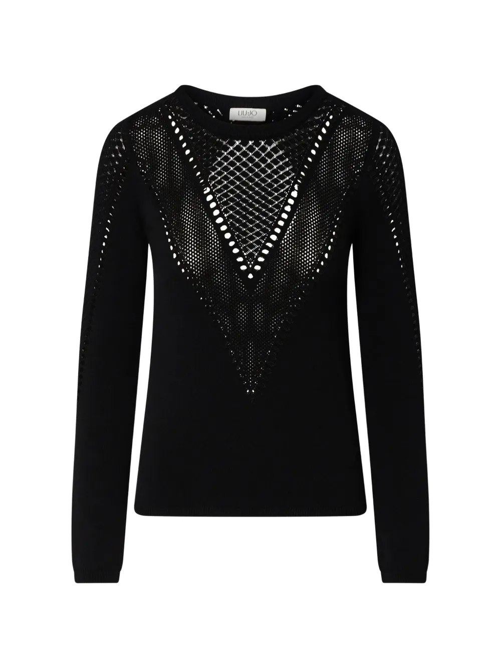 LIU JO knit top with cut-out - Nero