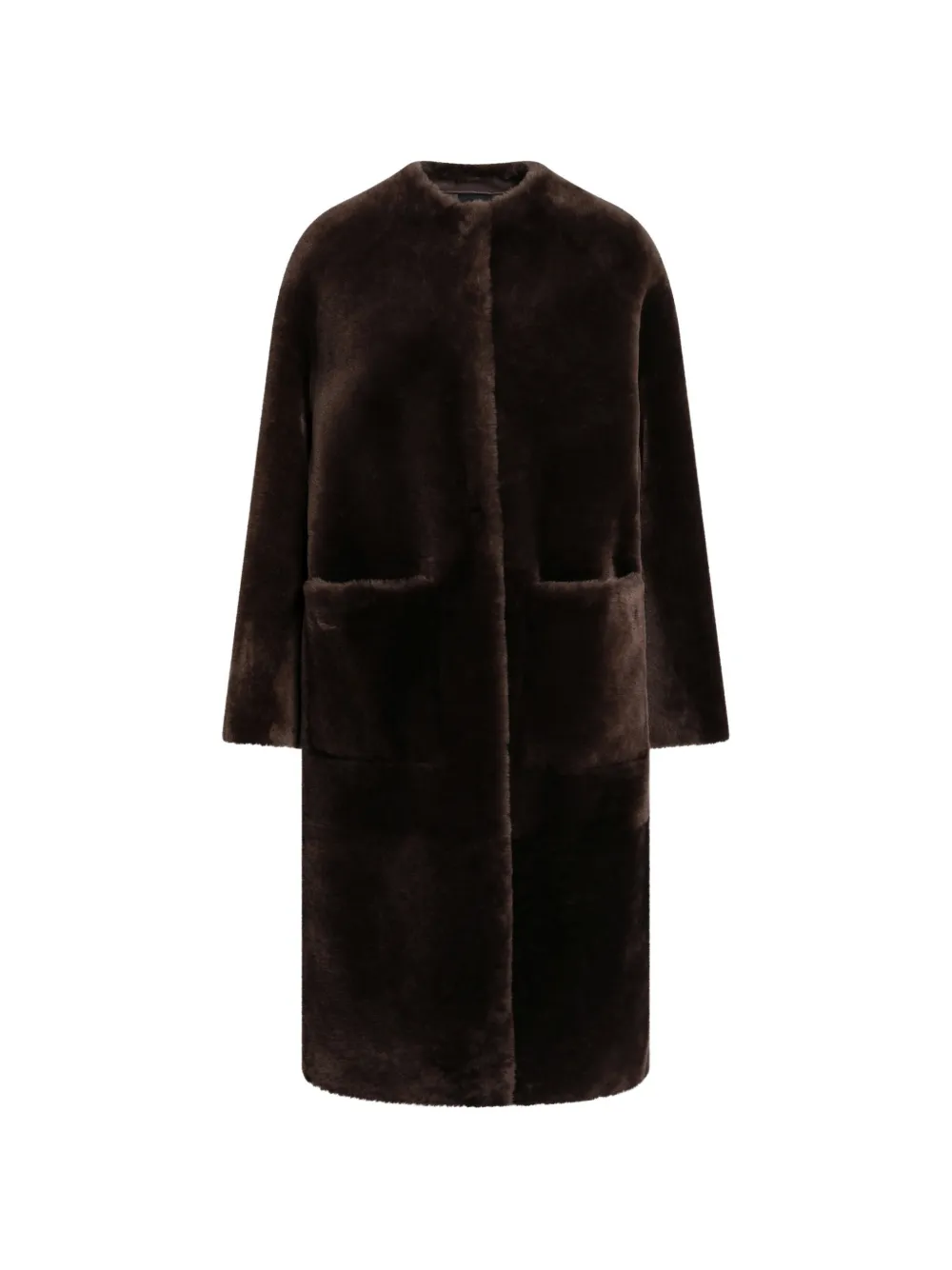Blancha single-breasted coat - Brown
