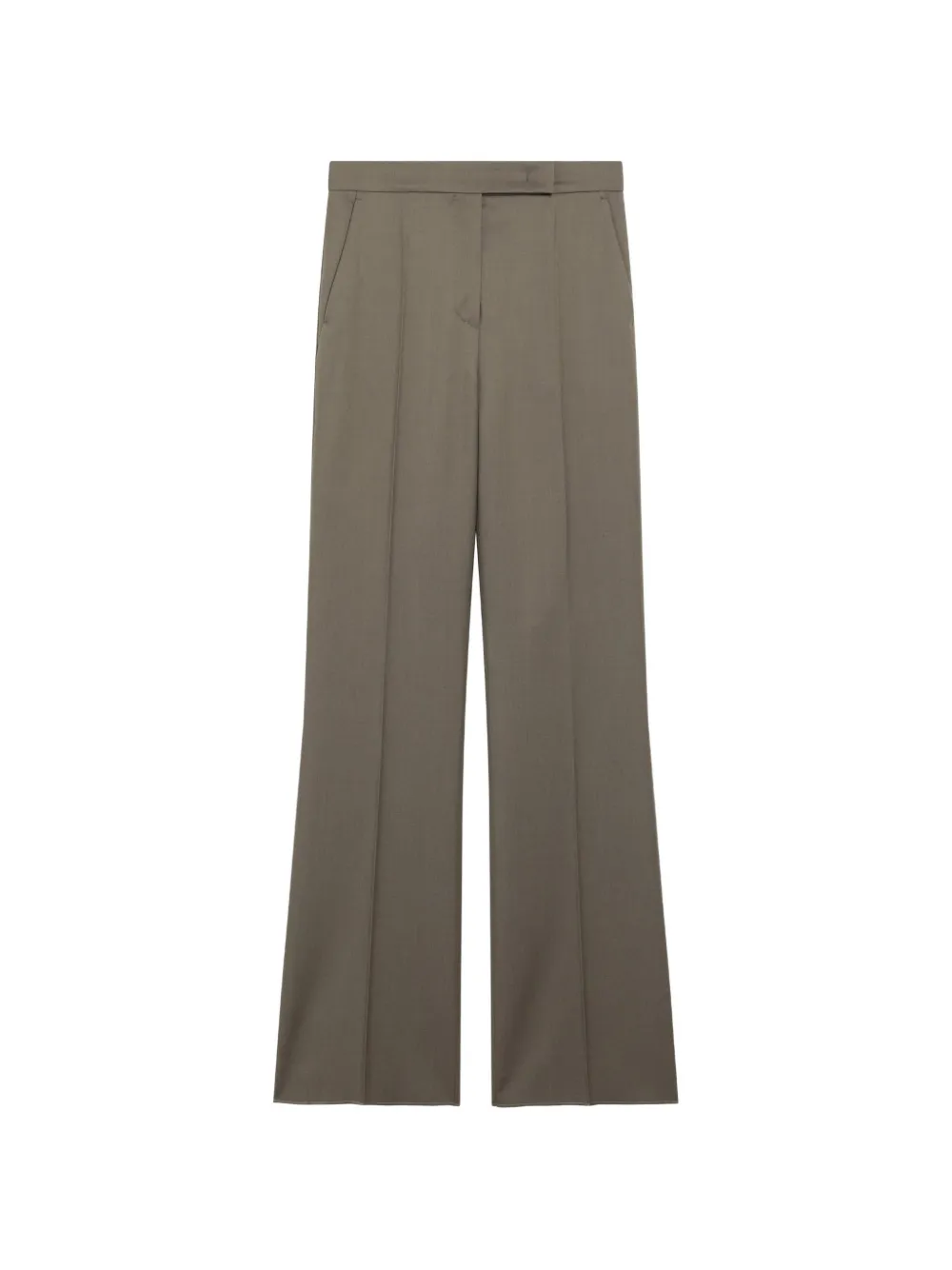 Max Mara pressed-crease wide-leg trousers - Grigio