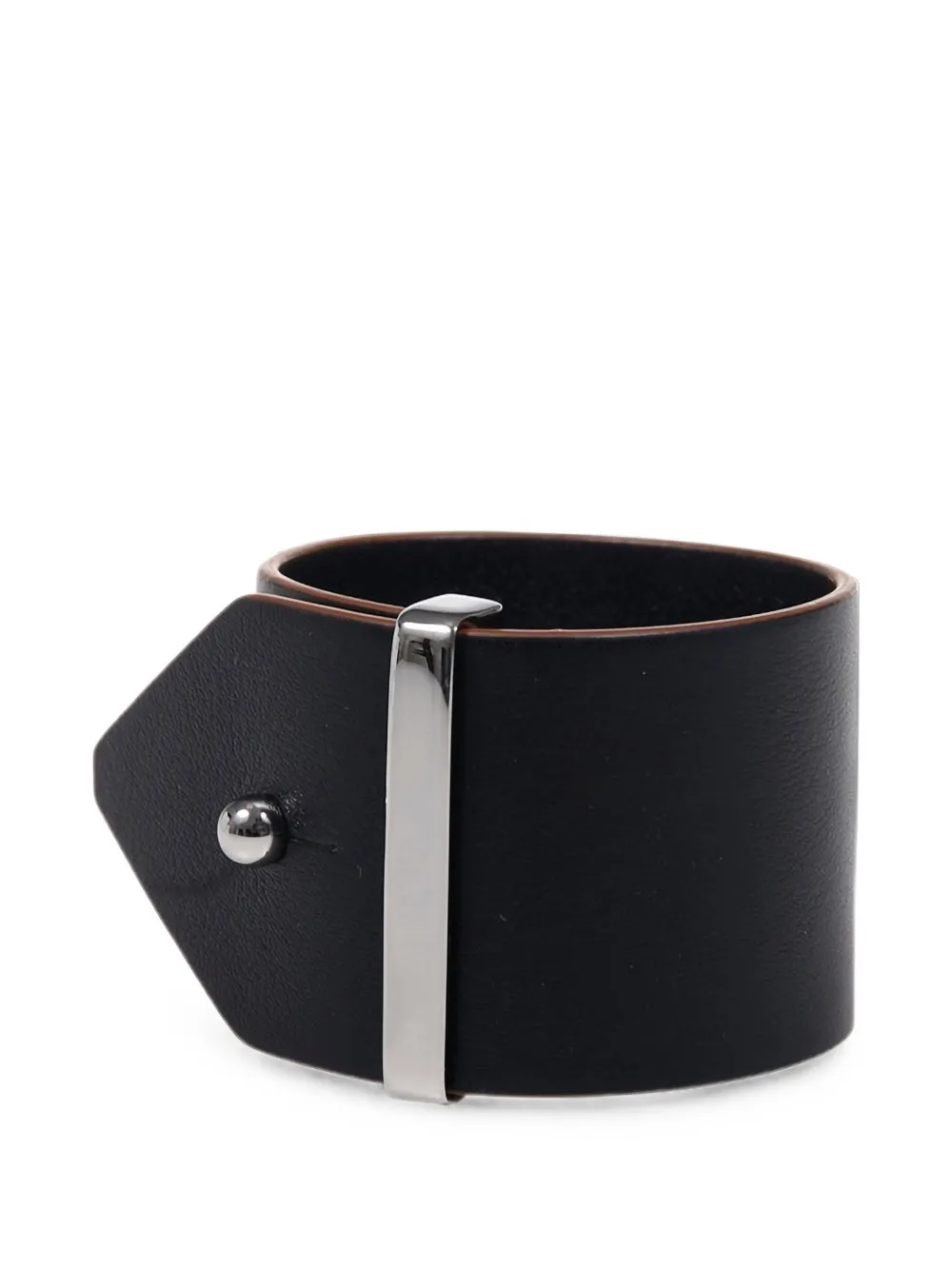 Max Mara Tavola stud-detail leather bracelet - Black