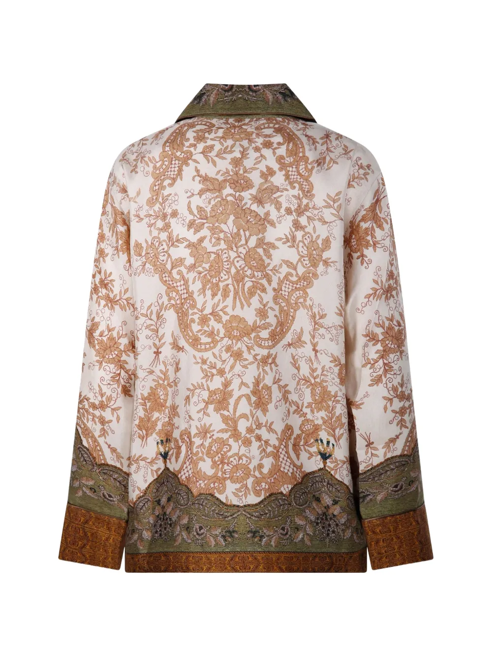 Pierre-Louis Mascia Cialda blazer met bloemenprint en dubbele rij knopen Beige