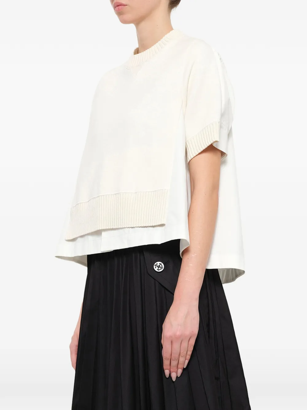 sacai short-sleeve blouse Beige