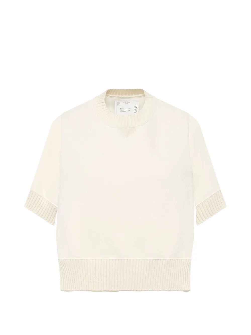 sacai hybrid panelled sweater - Nude