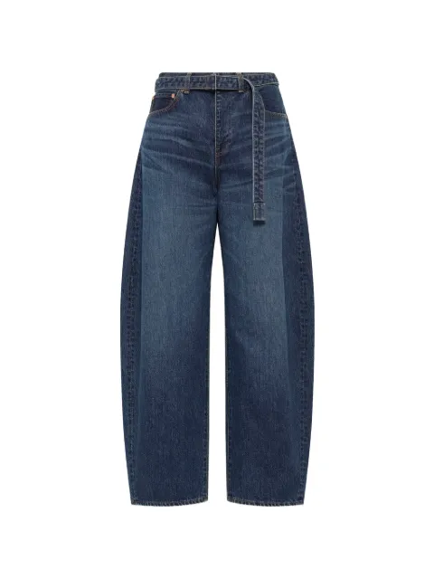 sacai barrel panelled jeans