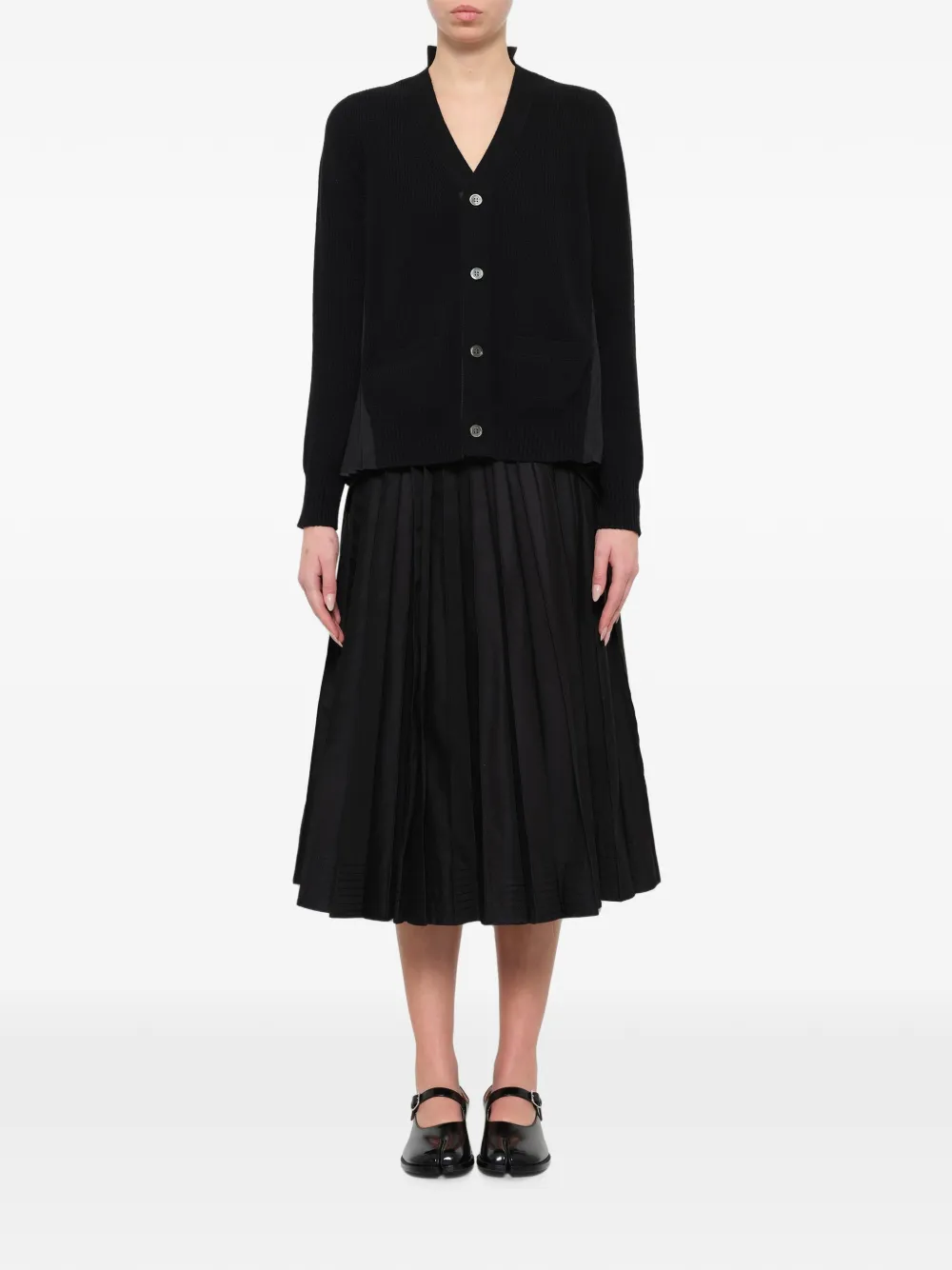 sacai Katoenen vest Zwart