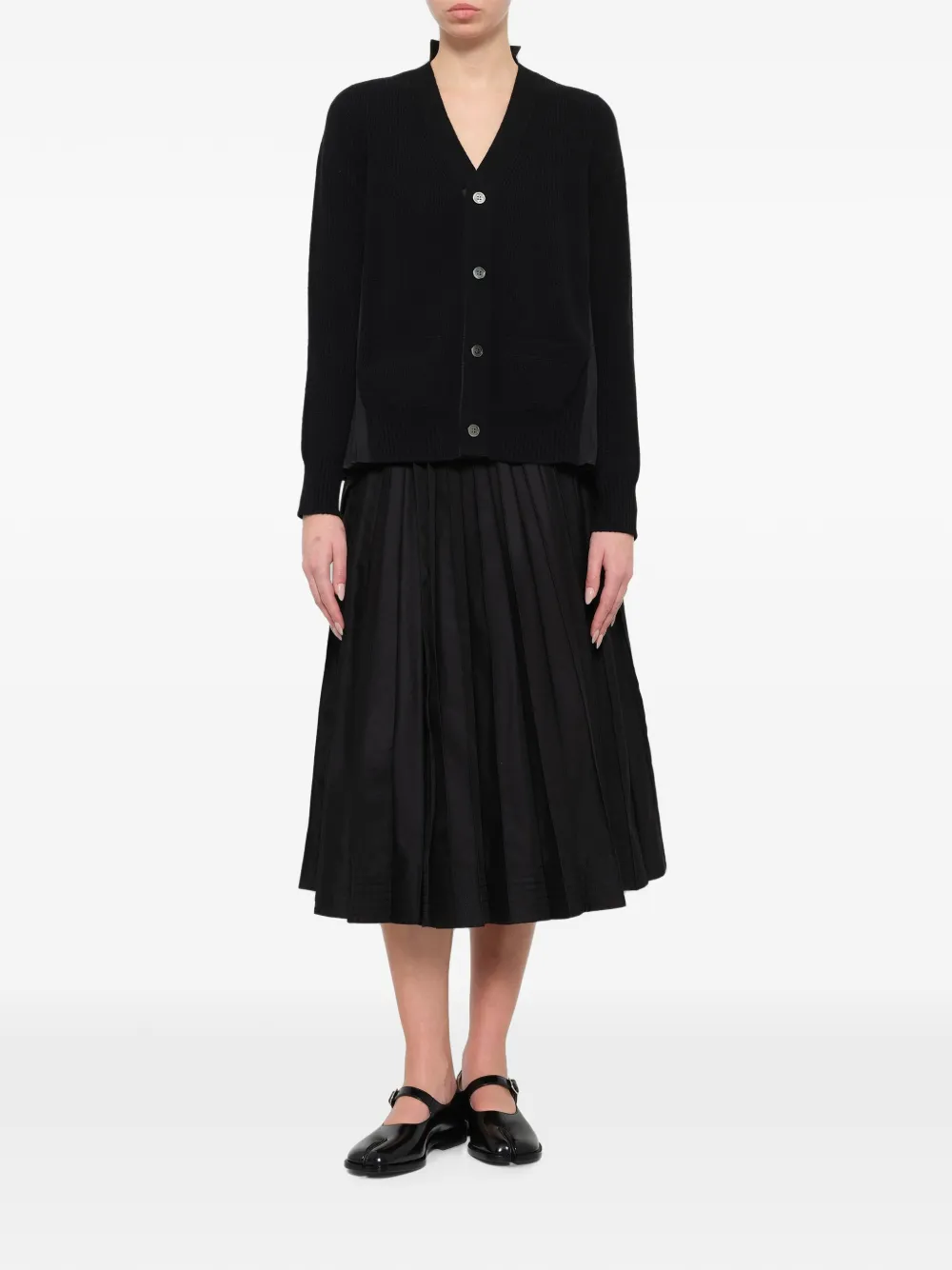 sacai Katoenen vest Zwart