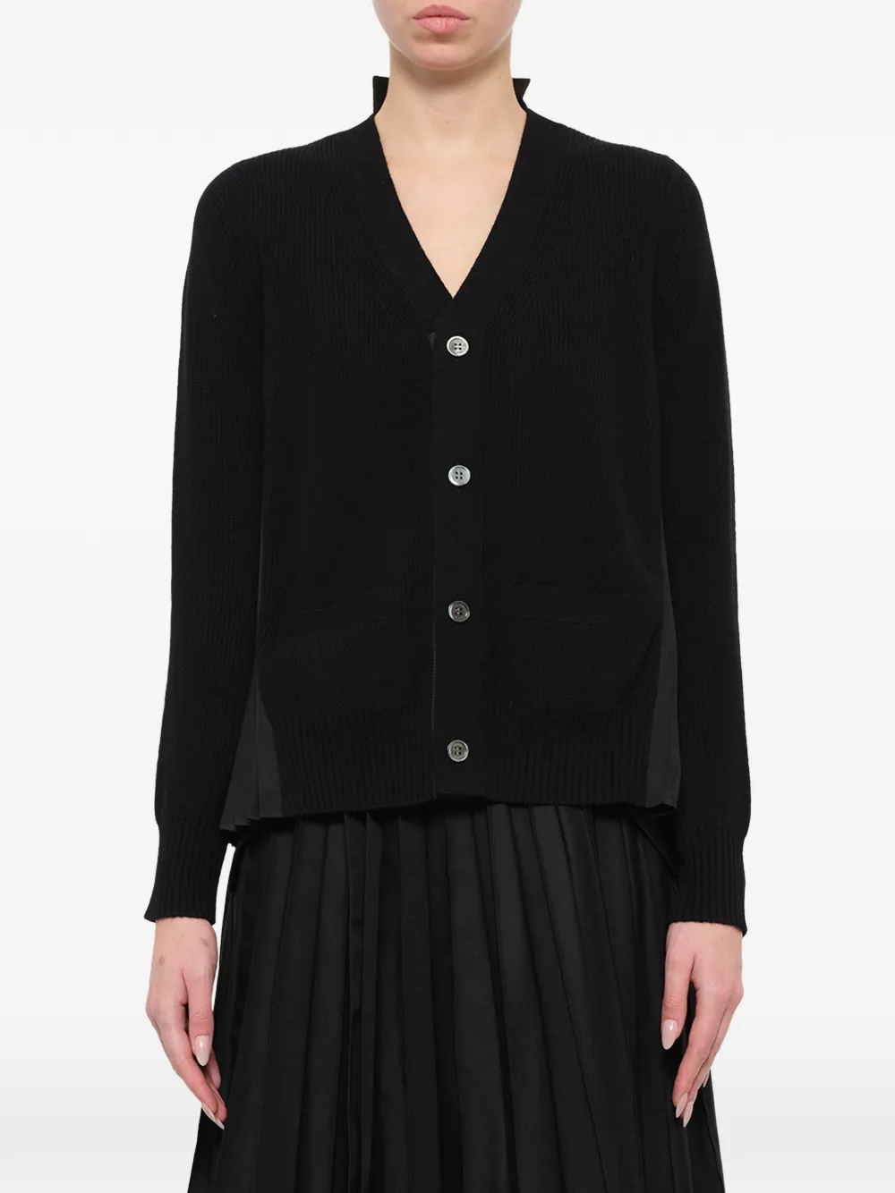 sacai Katoenen vest Zwart