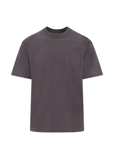 sacai side-zip cotton T-shirt