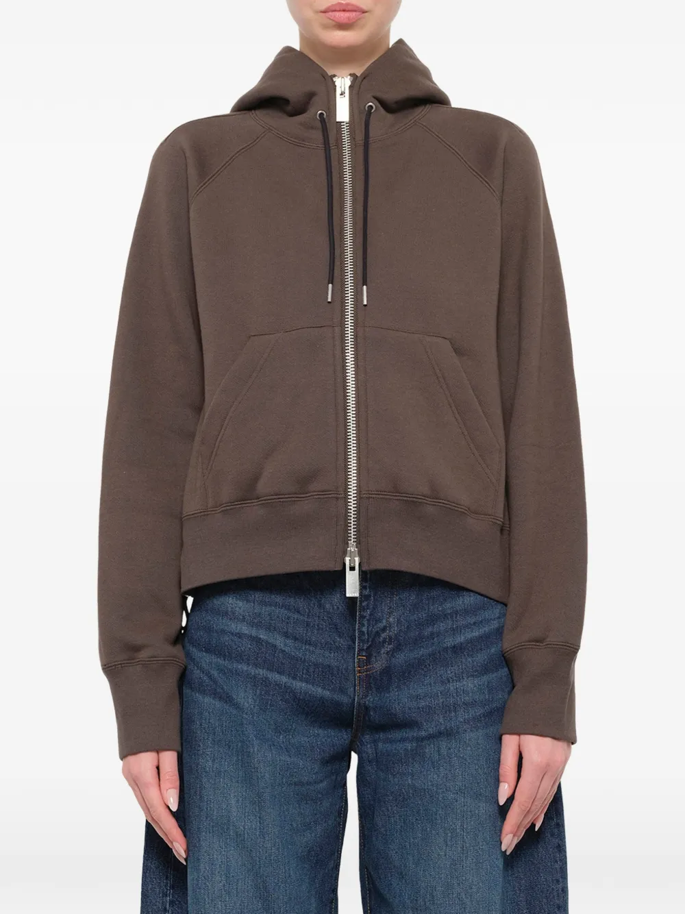 sacai Hoodie met trekkoord Bruin