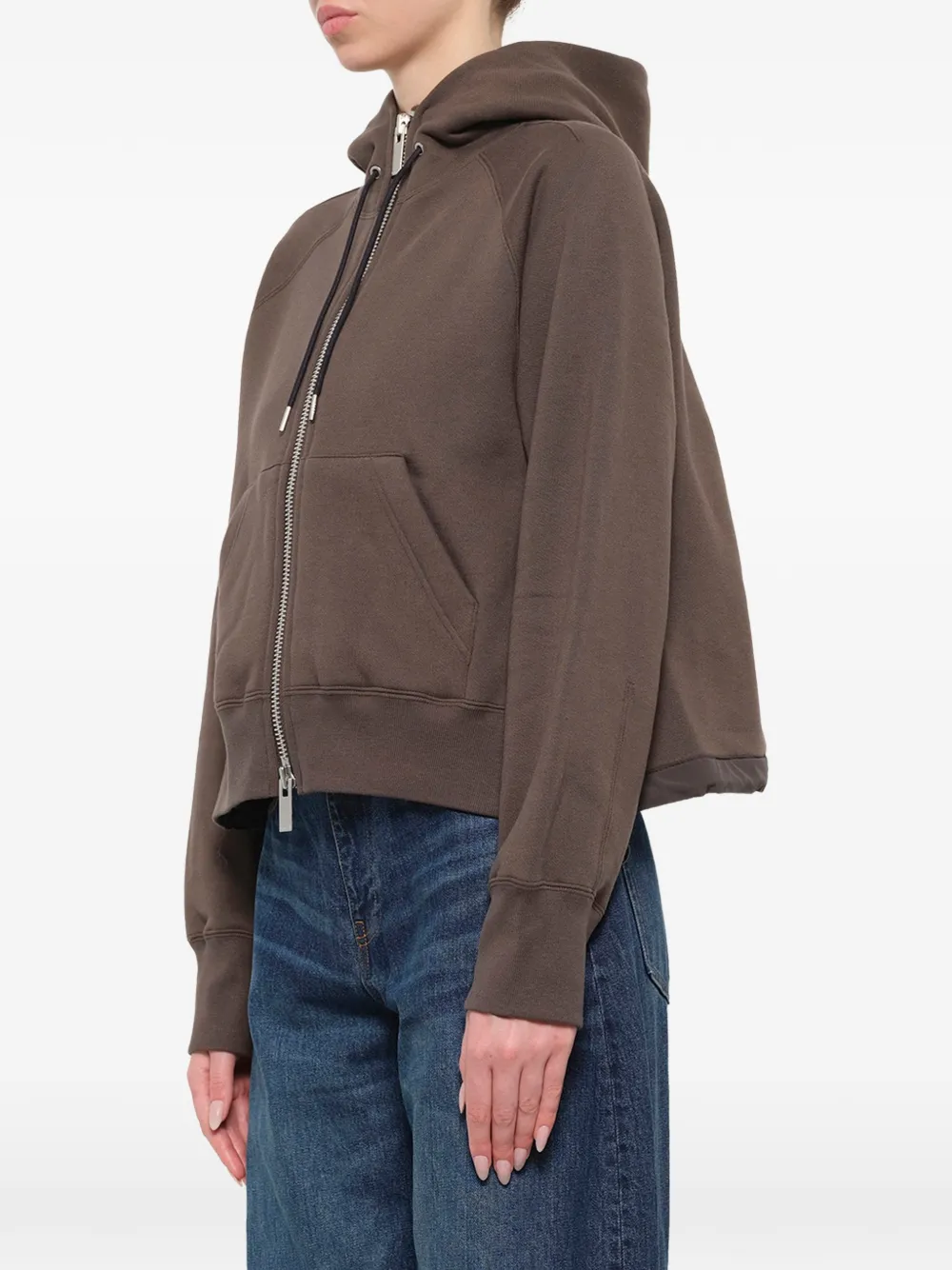 sacai Hoodie met trekkoord Bruin