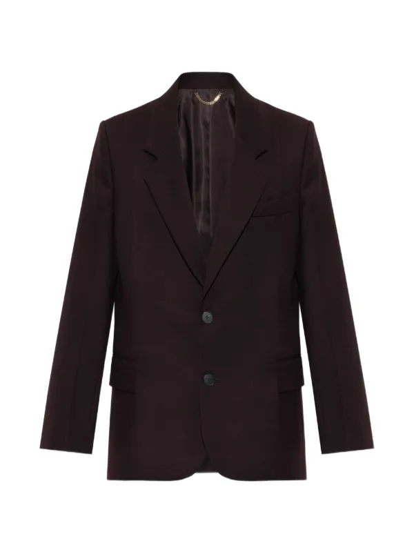 Victoria Beckham Single-breasted Notched-lapel Blazer in Red