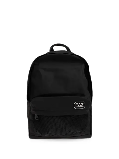 Ea7 Emporio Armani logo-patch mesh-pocket backpack