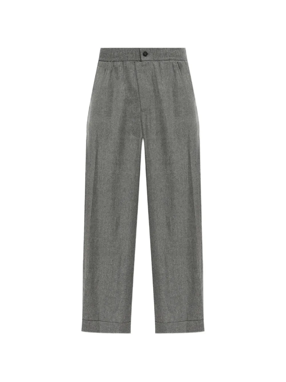 Giorgio Armani elasticated-waistband turn-up trousers - Grau