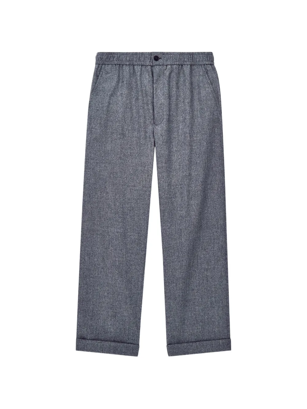 Giorgio Armani elasticated-waistband turn-up trousers - Grigio