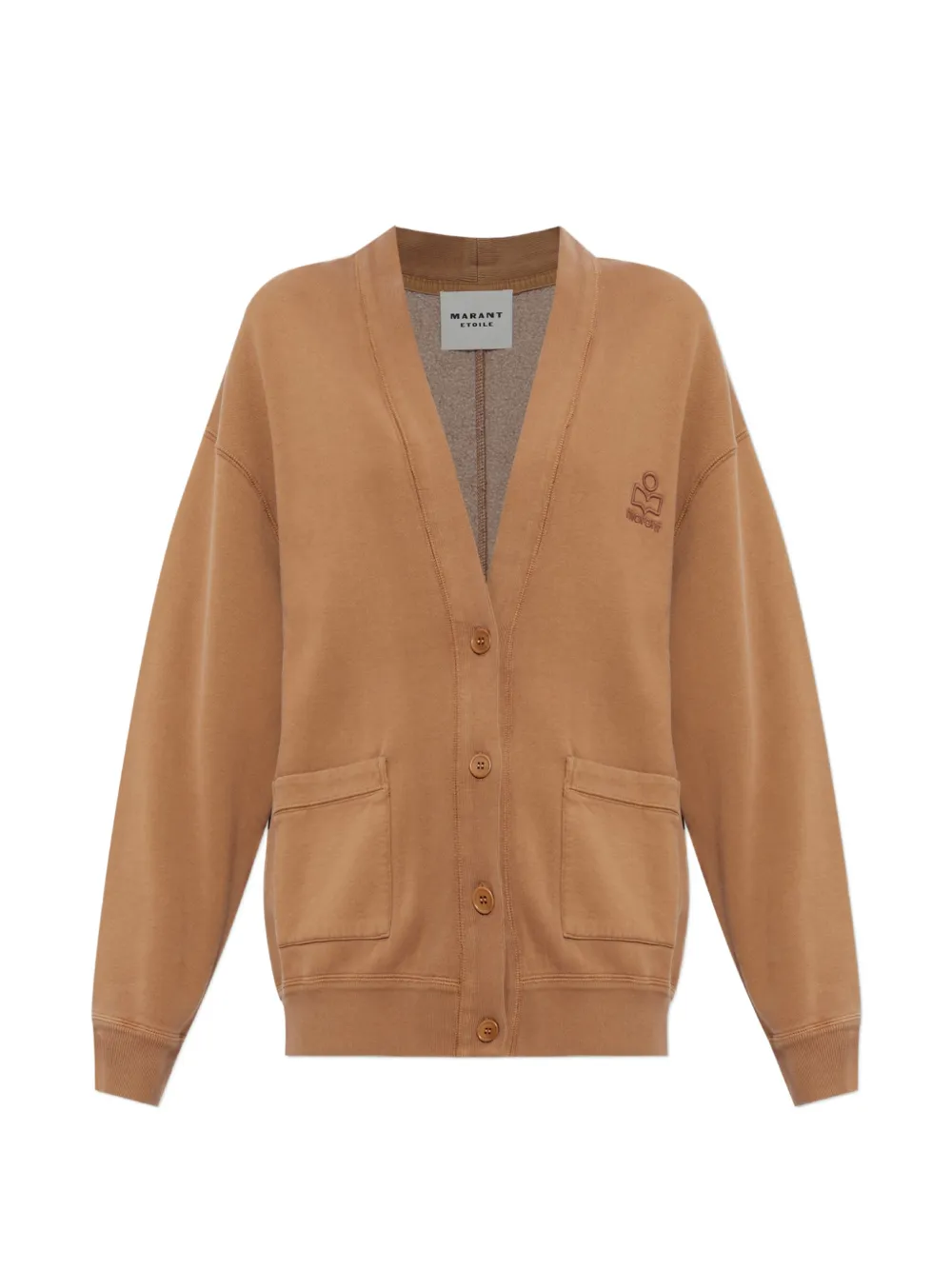 MARANT ÉTOILE Stephy logo-embroidered cardigan - Braun