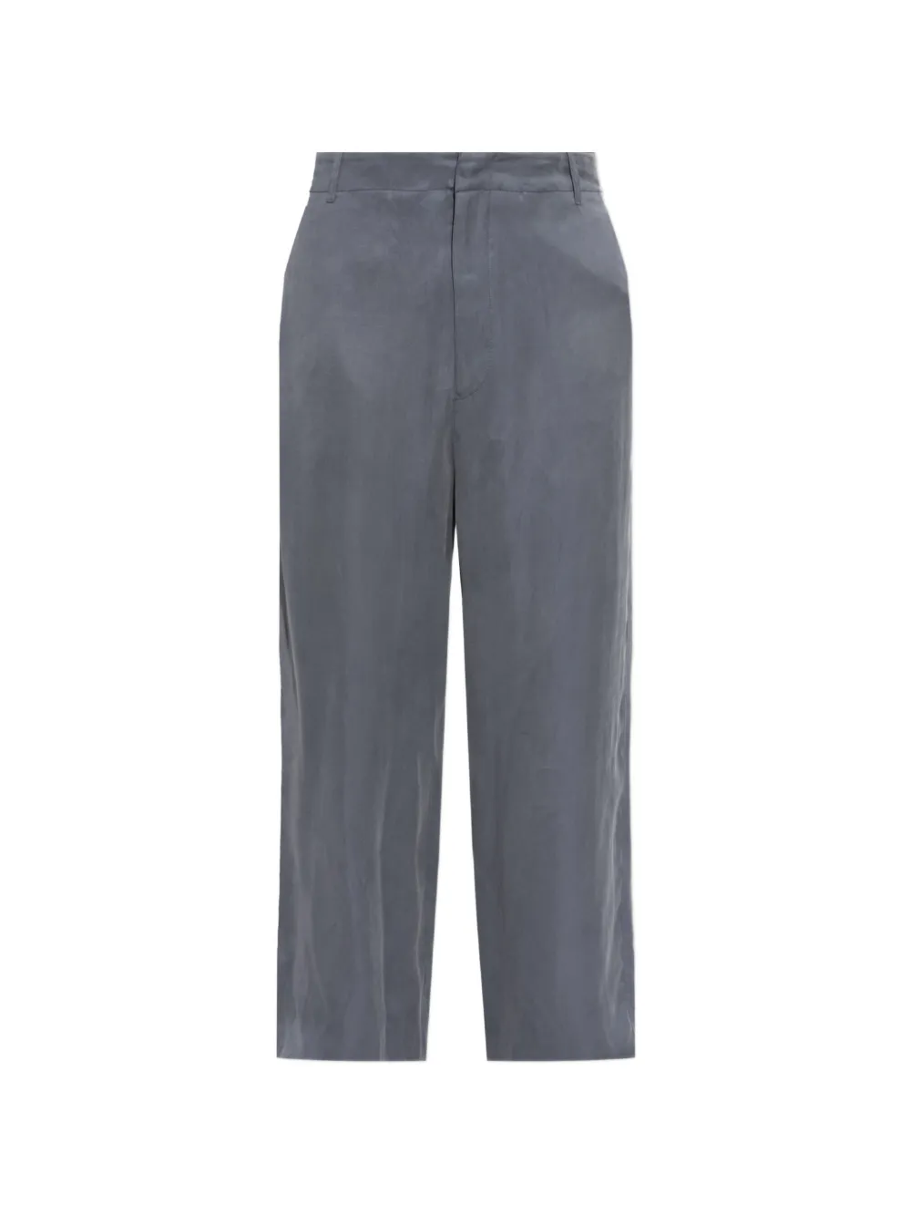 Giorgio Armani flat-front wide-leg trousers - Grau