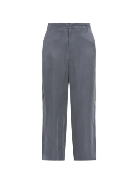 Giorgio Armani flat-front wide-leg trousers