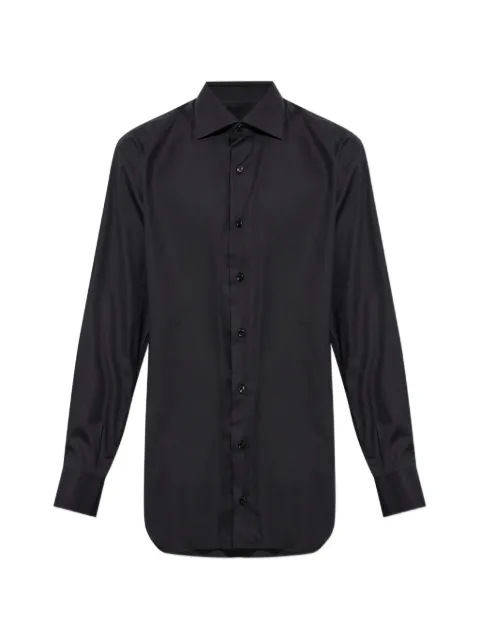 Brioni chemise en coton à manches longues