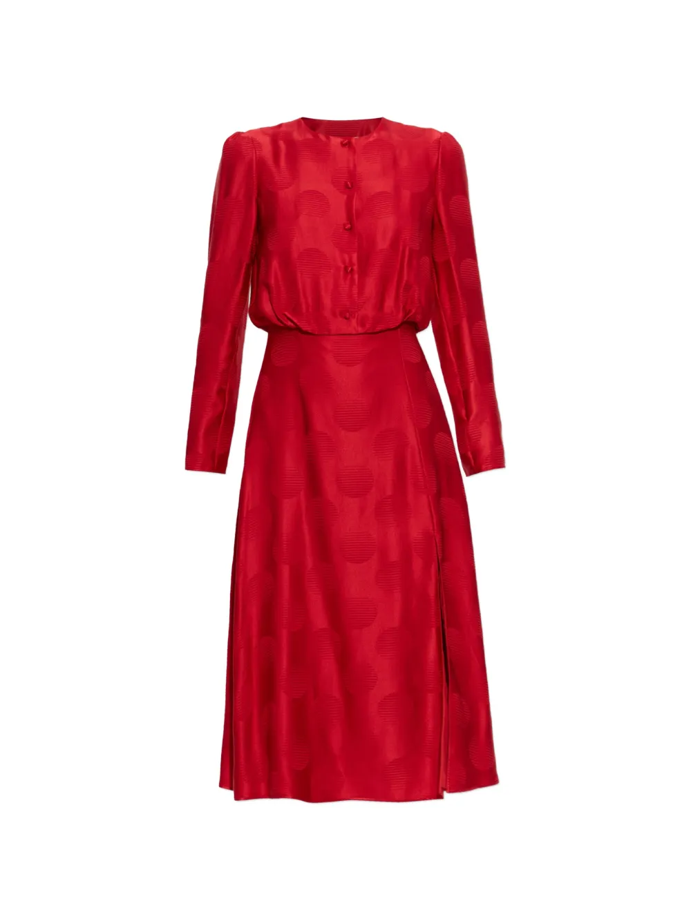 Valentino Garavani Abito midi a maniche lunghe - Rosso