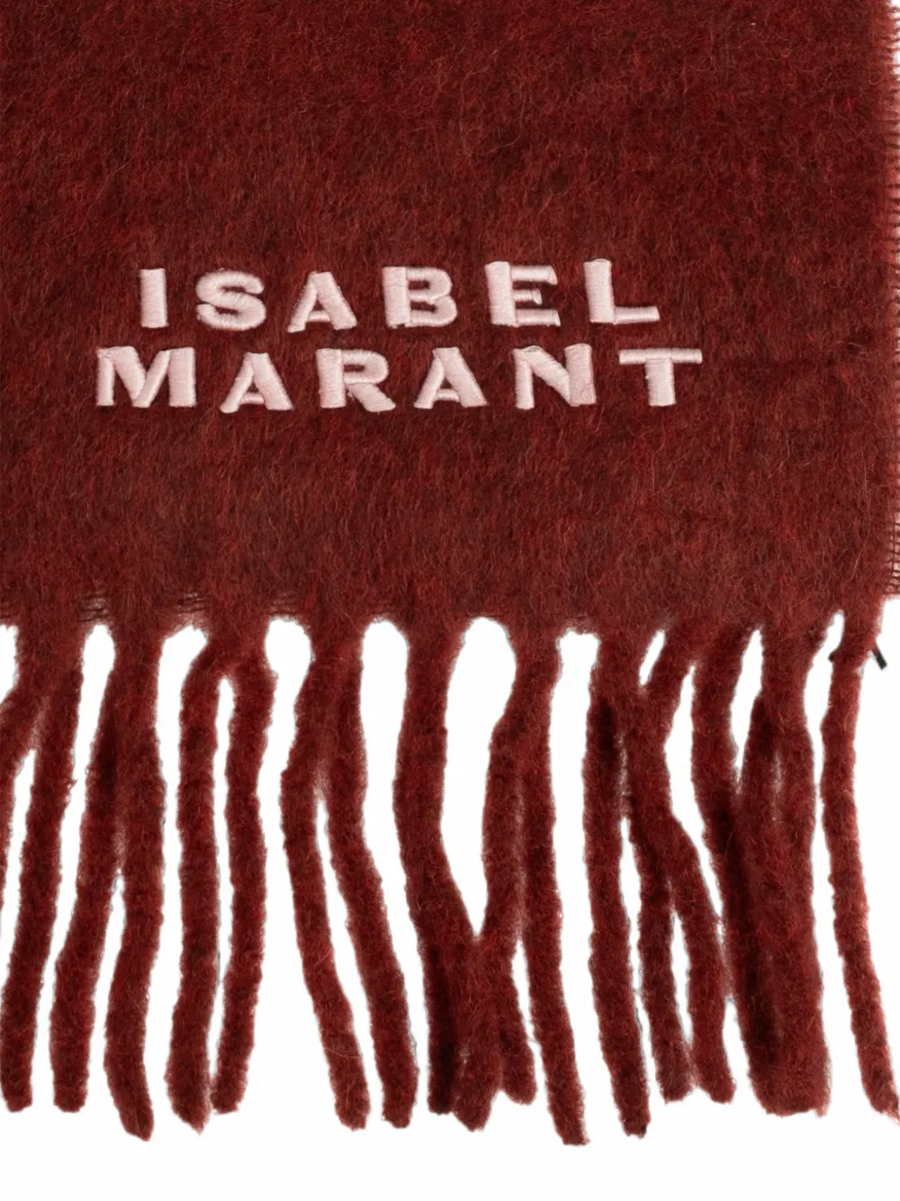 ISABEL MARANT Firny sjaal met geborduurd logo Rood