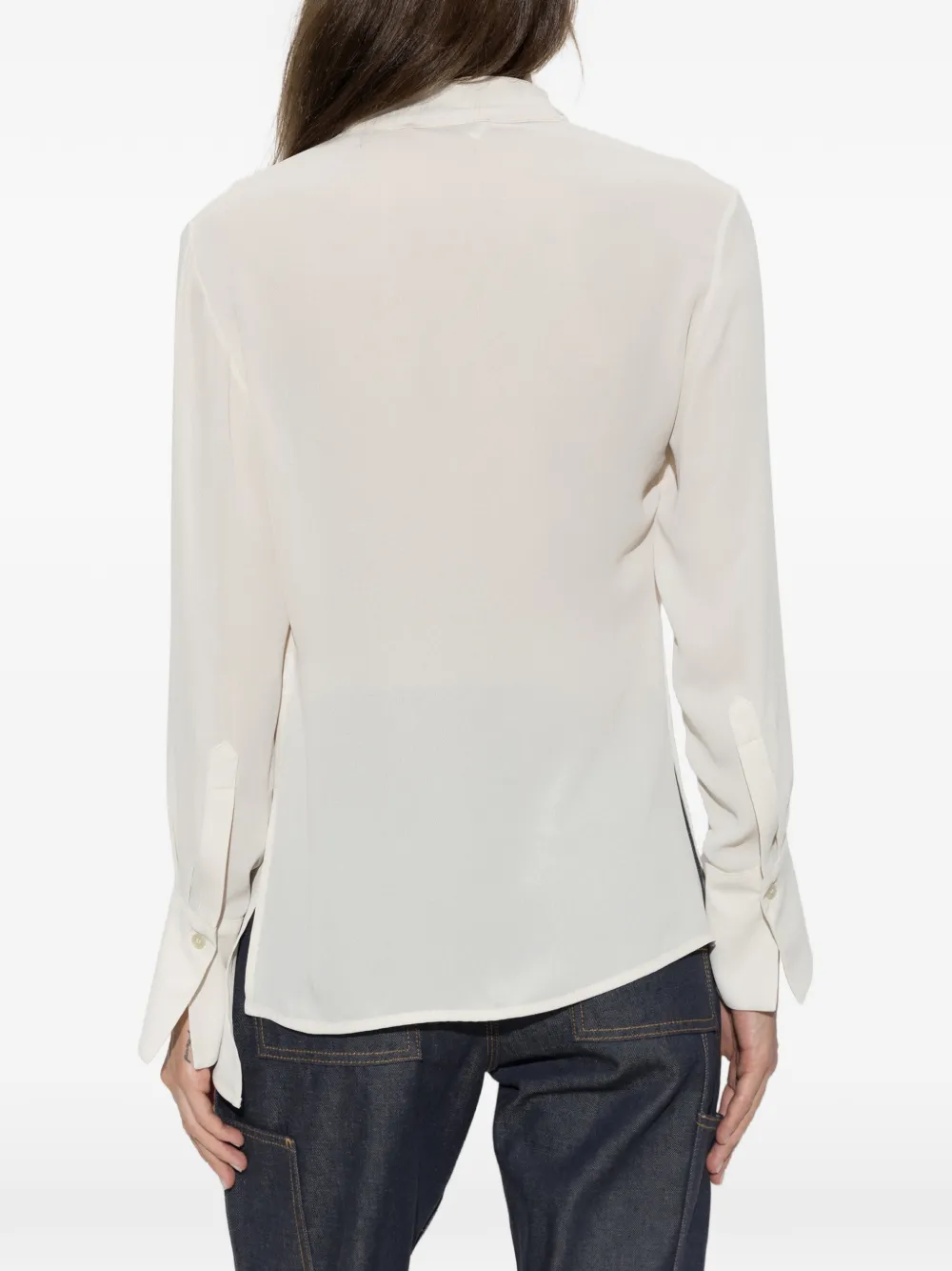 Victoria Beckham Geplooide blouse Beige