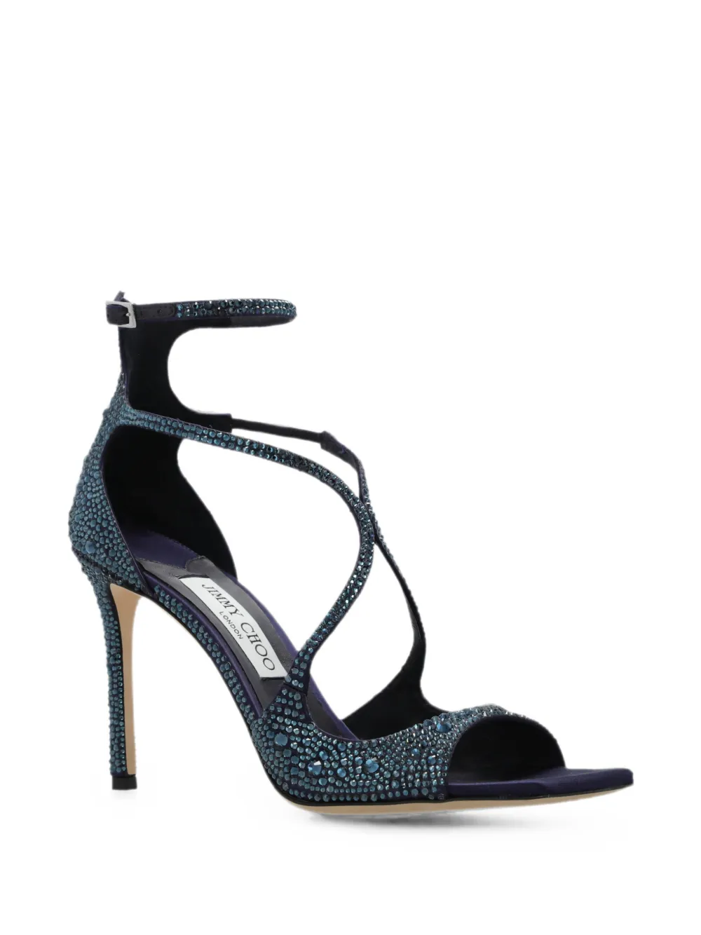 Jimmy Choo Azia crystal-embellished sandals Blauw