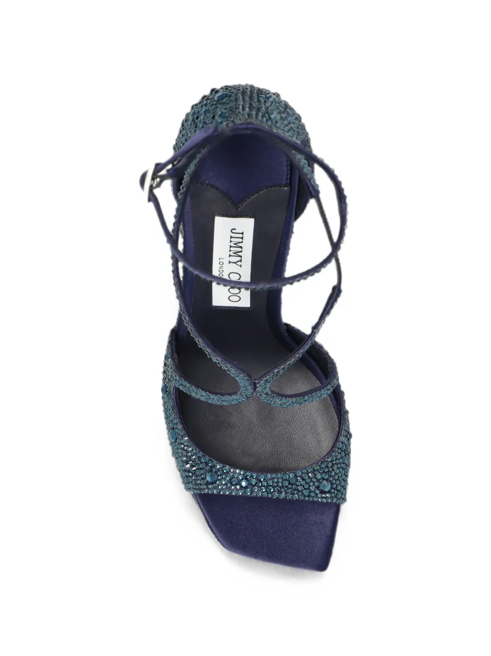 Jimmy Choo Azia crystal-embellished sandals Blauw