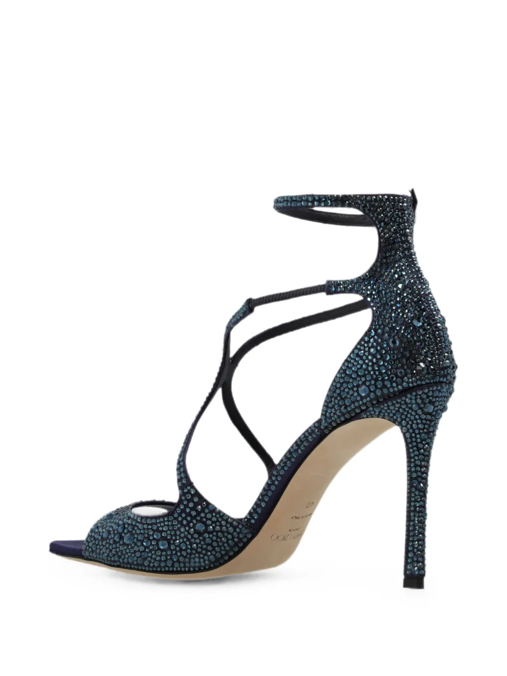 Jimmy Choo Azia crystal-embellished sandals Blauw